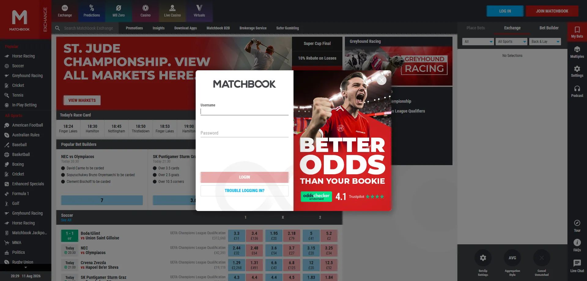 Inicio de sesión en Matchbook Casino — acceso rápido a tu cuenta